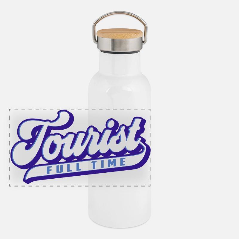 Full Time Tourist | Colors changeable Panoramic Thermal Bottle with Bamboo Lid