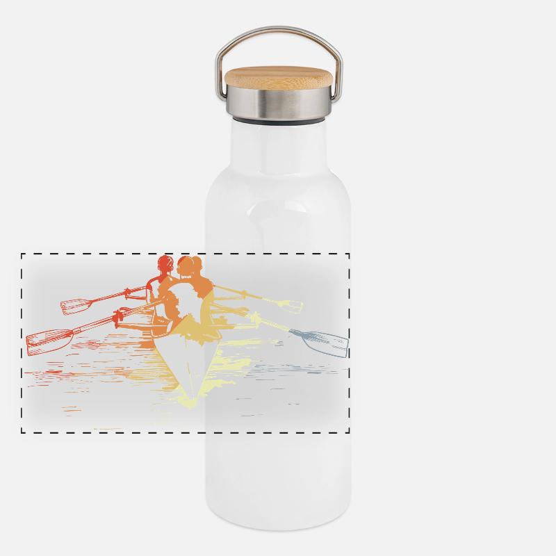 Rowing Team Vintage Look Panoramic Thermal Bottle with Bamboo Lid