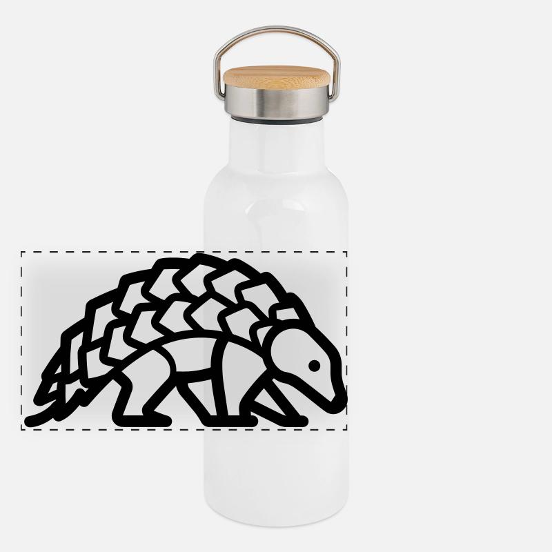pangolin Gourde isotherme avec bouchon en bambou
