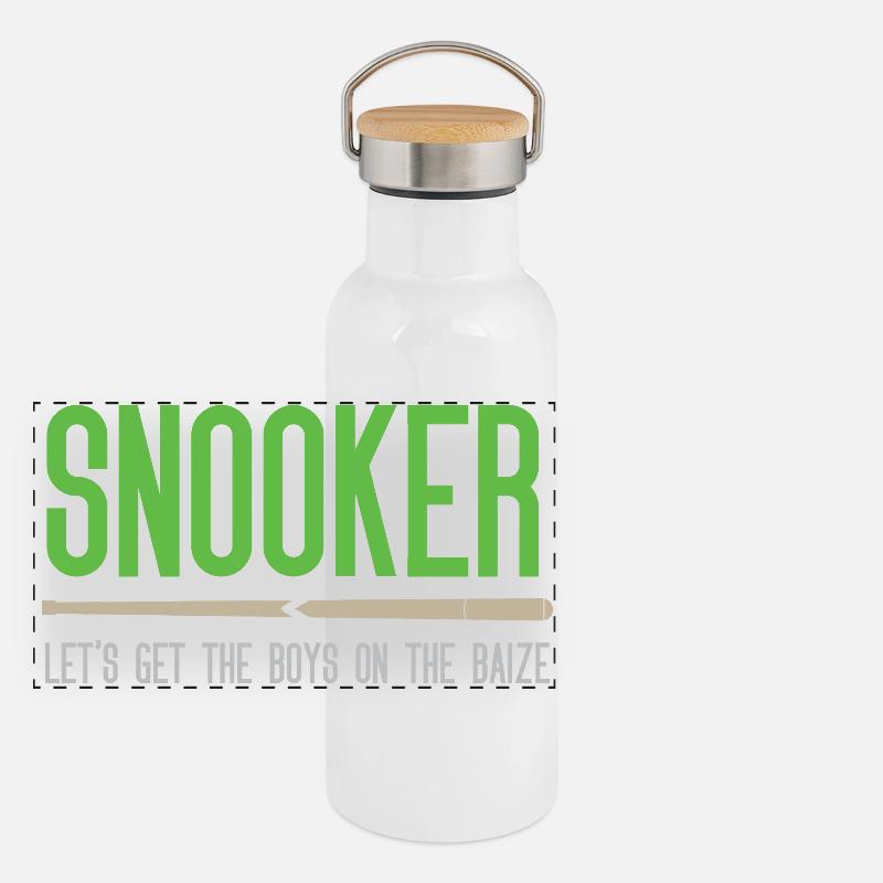 Snooker - Let's get the.boys on the baize Panoramic Thermal Bottle with Bamboo Lid