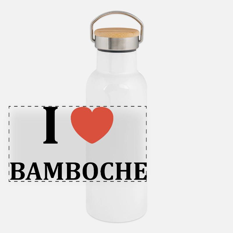 Panorama Thermosflasche mit Bambusdeckel