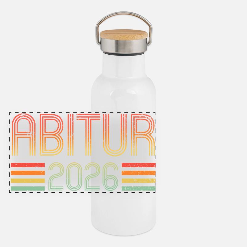 Abi 2026 - Abitur - Don Gourde isotherme avec bouchon en bambou
