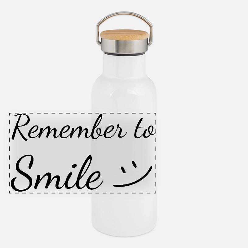 Remember to Smile Panoramic Thermal Bottle with Bamboo Lid