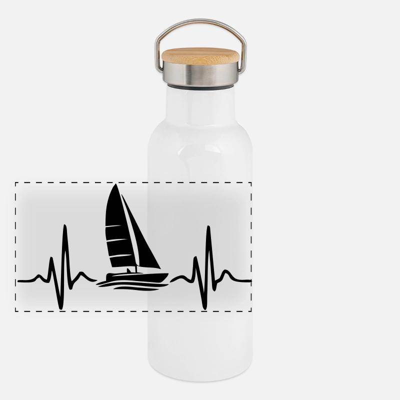 Gourde isotherme avec bouchon en bambou