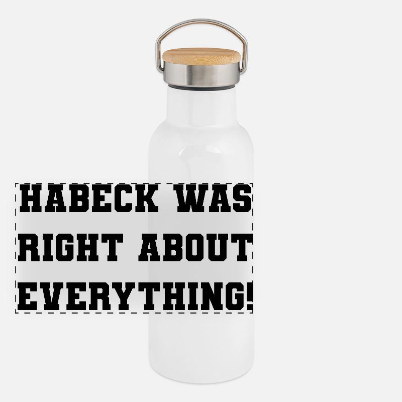 Habeck was right about everything! Panorama Thermosflasche mit Bambusdeckel