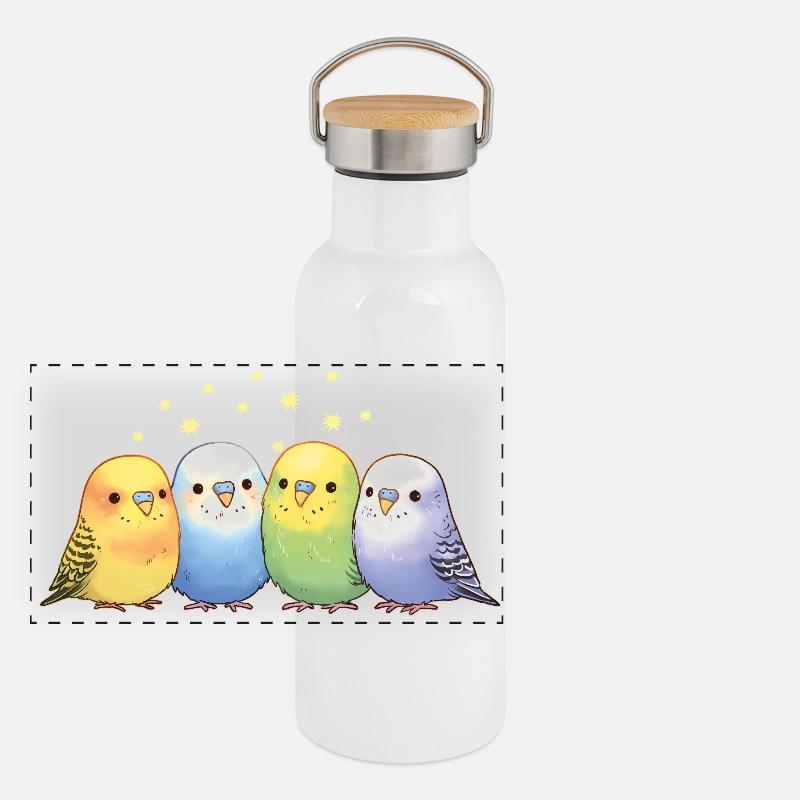 Budgies Gourde isotherme avec bouchon en bambou