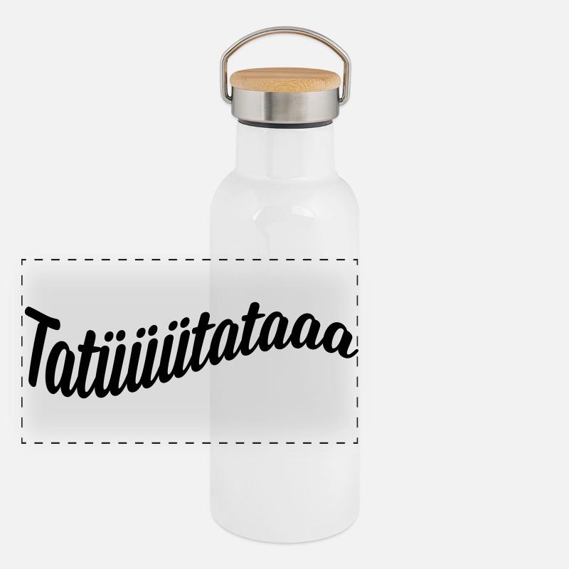 Panorama Thermosflasche mit Bambusdeckel