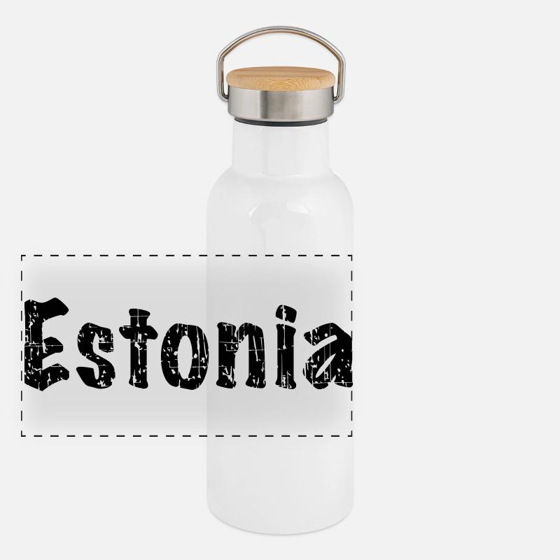 Estonia Panorama Thermosflasche mit Bambusdeckel