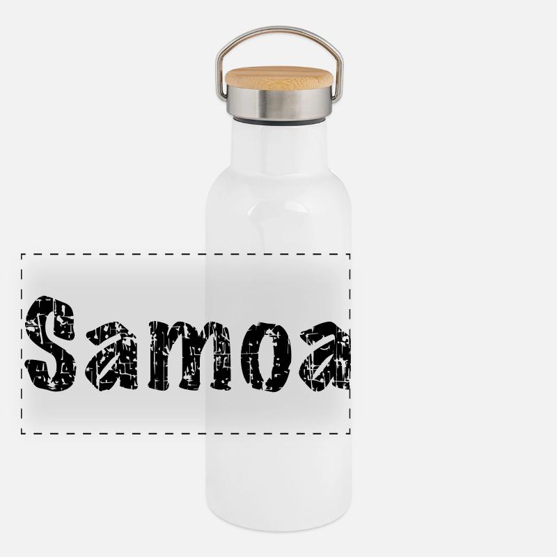 Samoa Panorama Thermosflasche mit Bambusdeckel