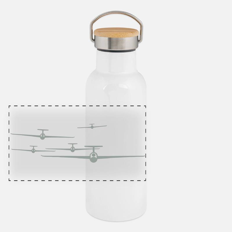 Panorama Thermosflasche mit Bambusdeckel