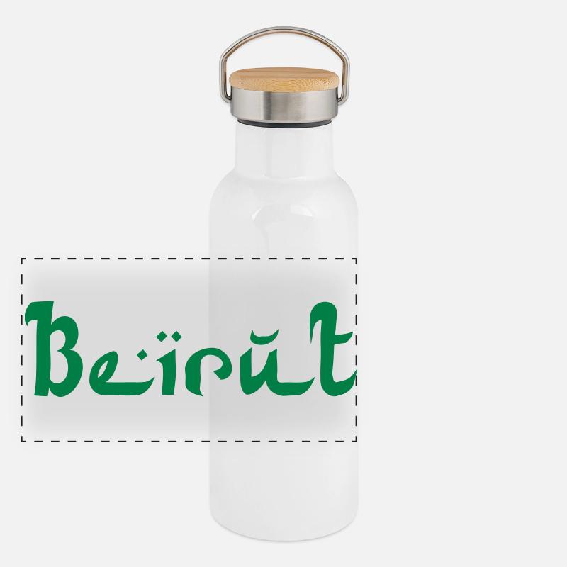 BEIRUT Lebanon Libanon Panoramic Thermal Bottle with Bamboo Lid