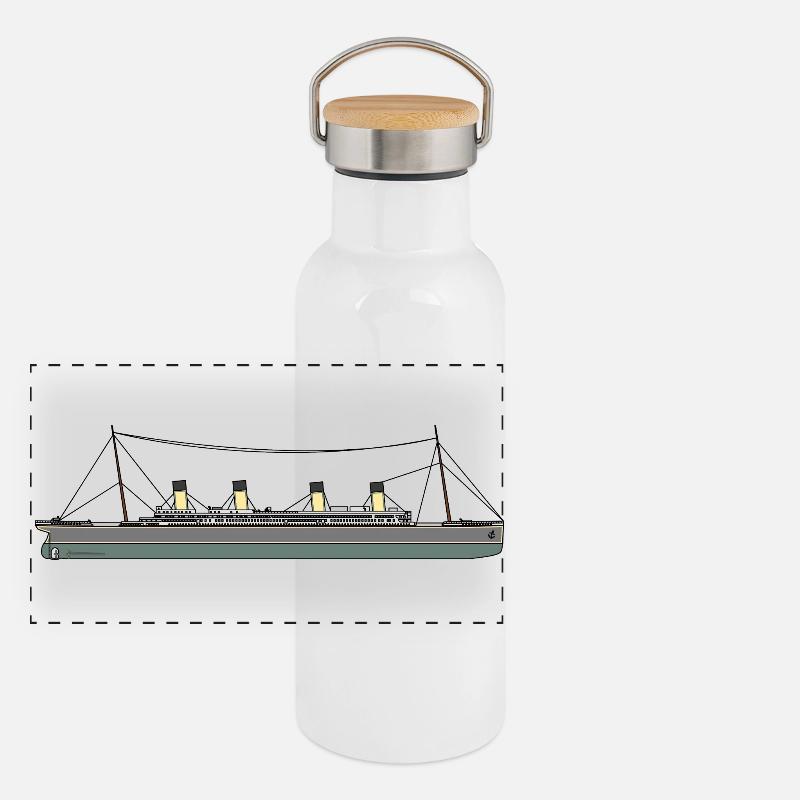 Titanic Ship Panoramic Thermal Bottle with Bamboo Lid