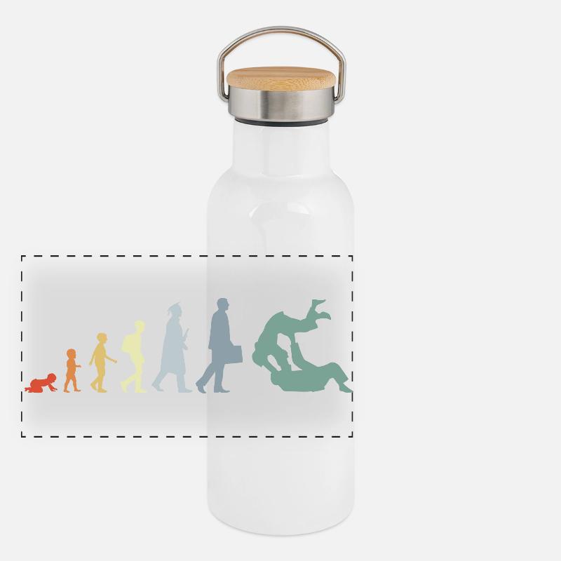 Vintage Judo Evolution Gourde isotherme avec bouchon en bambou