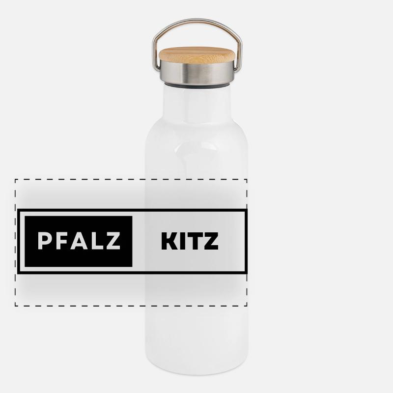 Gourde isotherme avec bouchon en bambou