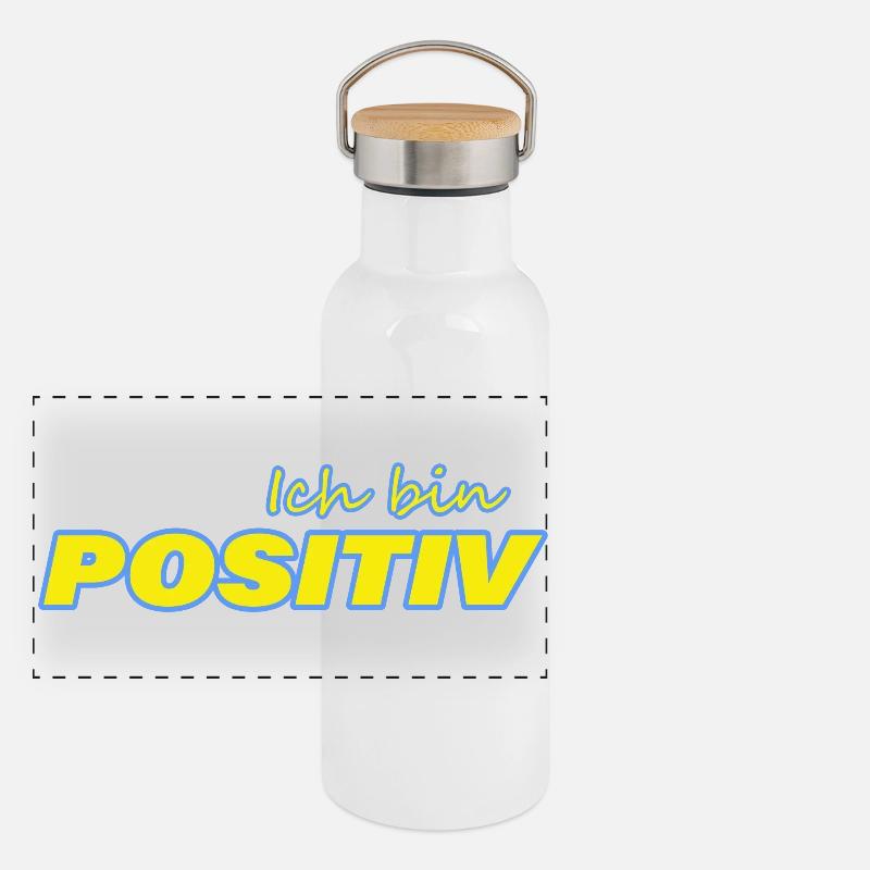 Panorama Thermosflasche mit Bambusdeckel