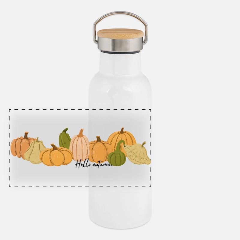 Panorama Thermosflasche mit Bambusdeckel