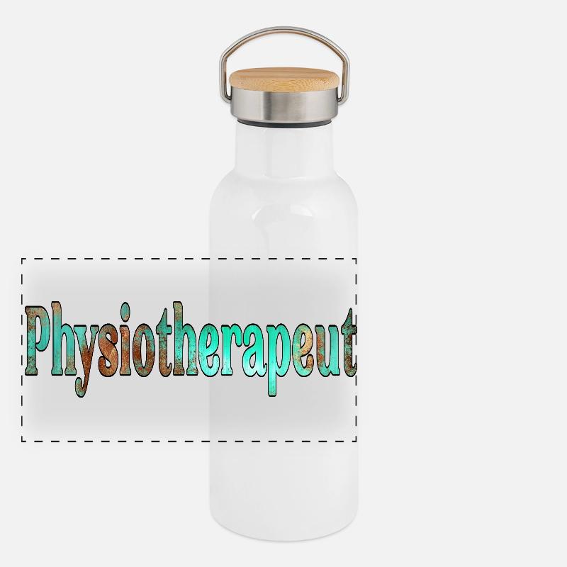 Physiotherapy Physiotherapist Panoramic Thermal Bottle with Bamboo Lid