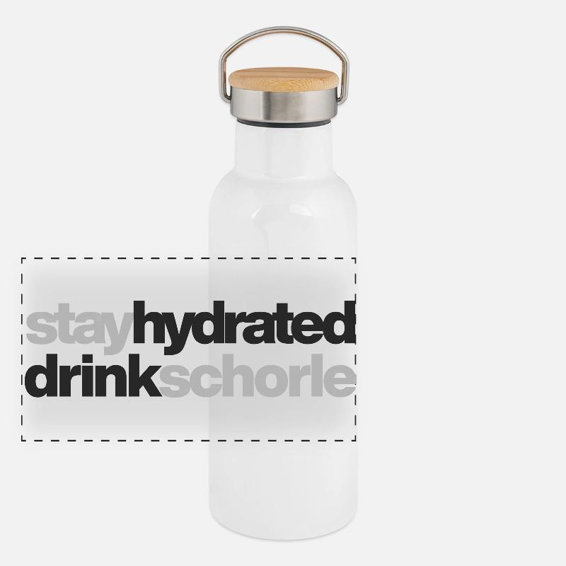Stay hydrated - drink spritzer Panoramic Thermal Bottle with Bamboo Lid