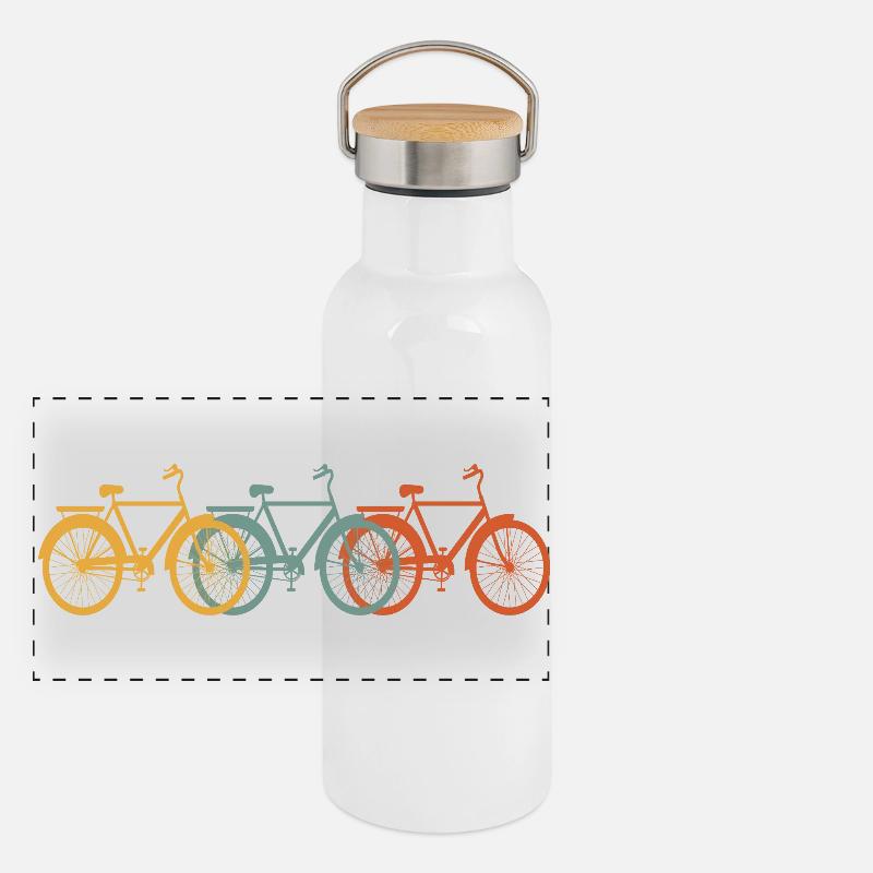 Roue de vélo Gourde isotherme avec bouchon en bambou