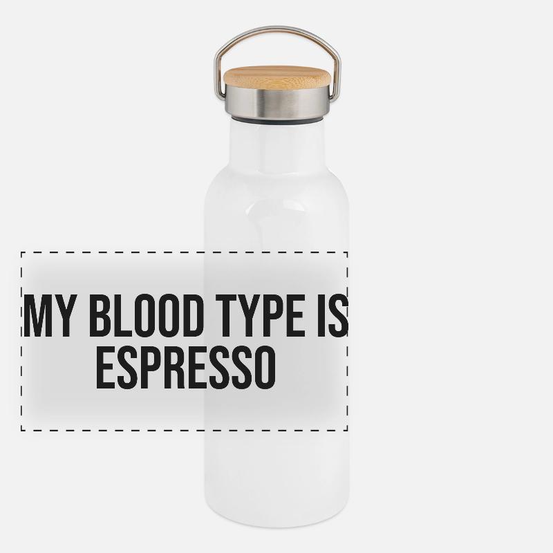 Chemise Torréfacteur de café Gourde isotherme avec bouchon en bambou