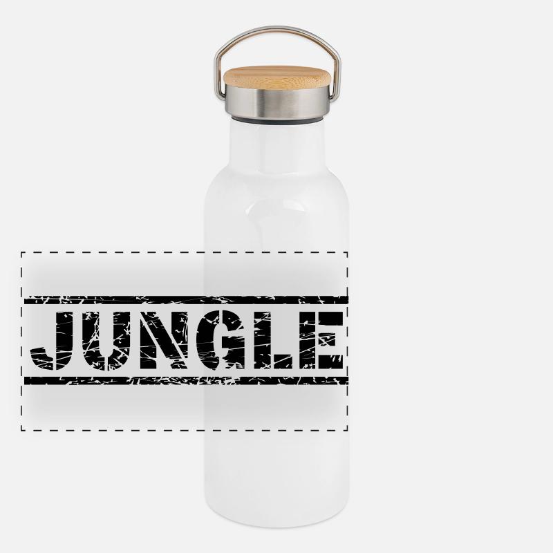 Jungle Panorama Thermosflasche mit Bambusdeckel