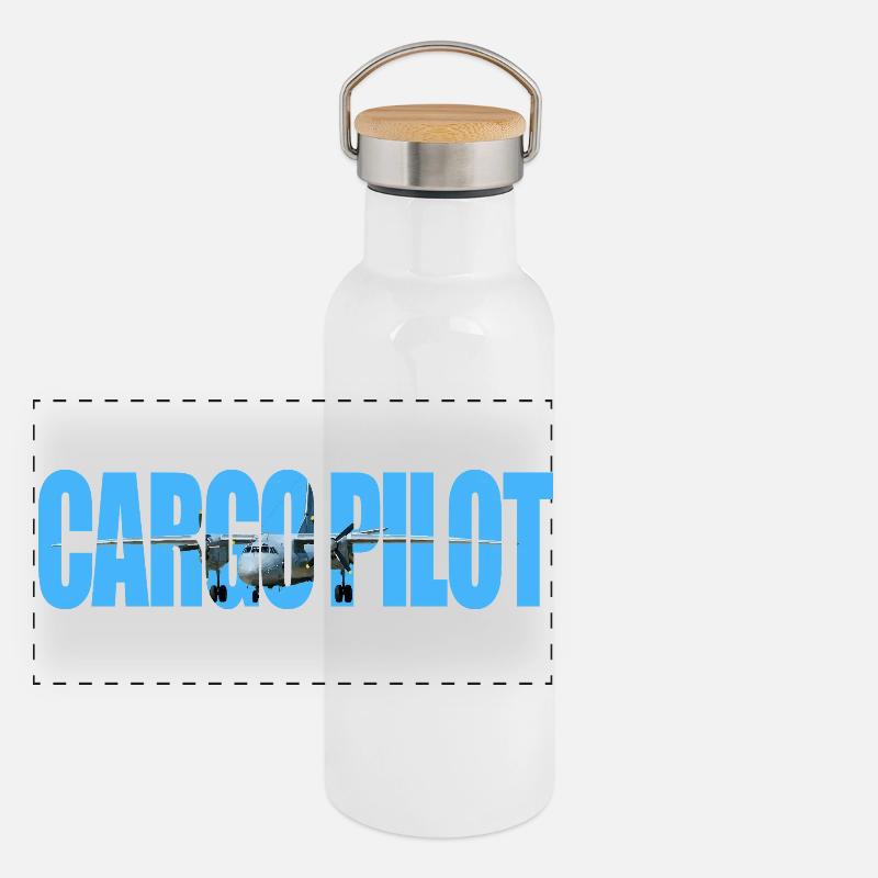 Pilote cargo An-26 Gourde isotherme avec bouchon en bambou