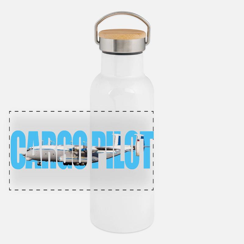 Pilote cargo An-22 Gourde isotherme avec bouchon en bambou