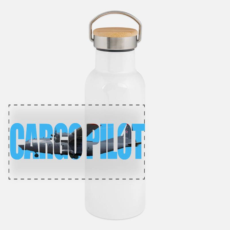 Pilote cargo An-12 Gourde isotherme avec bouchon en bambou