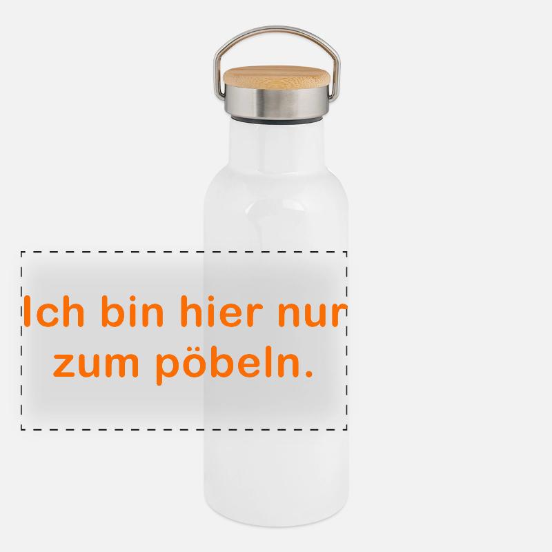 I am here Panoramic Thermal Bottle with Bamboo Lid