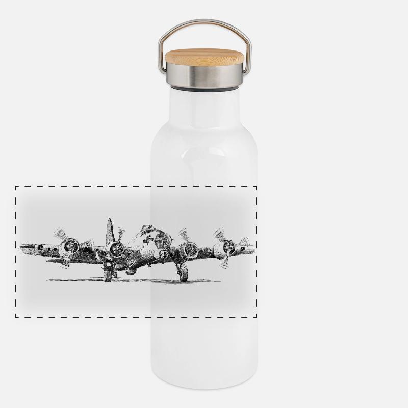 Le B-17 Gourde isotherme avec bouchon en bambou