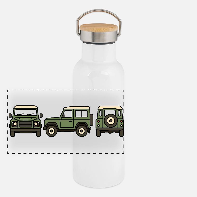 Voiture tout-terrain Gourde isotherme avec bouchon en bambou