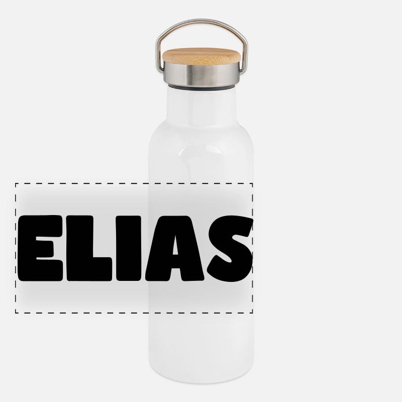 Elias Name Panoramic Thermal Bottle with Bamboo Lid