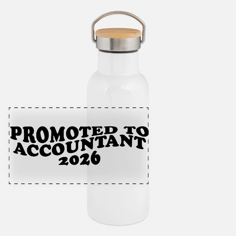 Promu comptable en 2026 – Carrière de comptable Gourde isotherme avec bouchon en bambou
