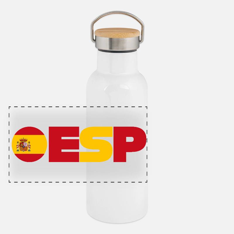 Spain Panoramic Thermal Bottle with Bamboo Lid
