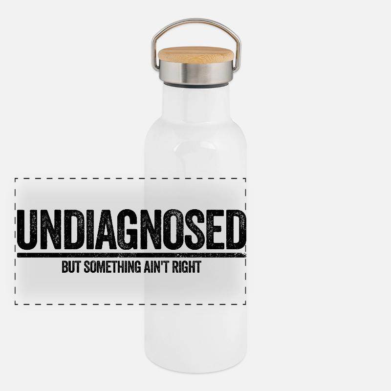 Not diagnosed, but something is wrong - Panoramic Thermal Bottle with Bamboo Lid - white