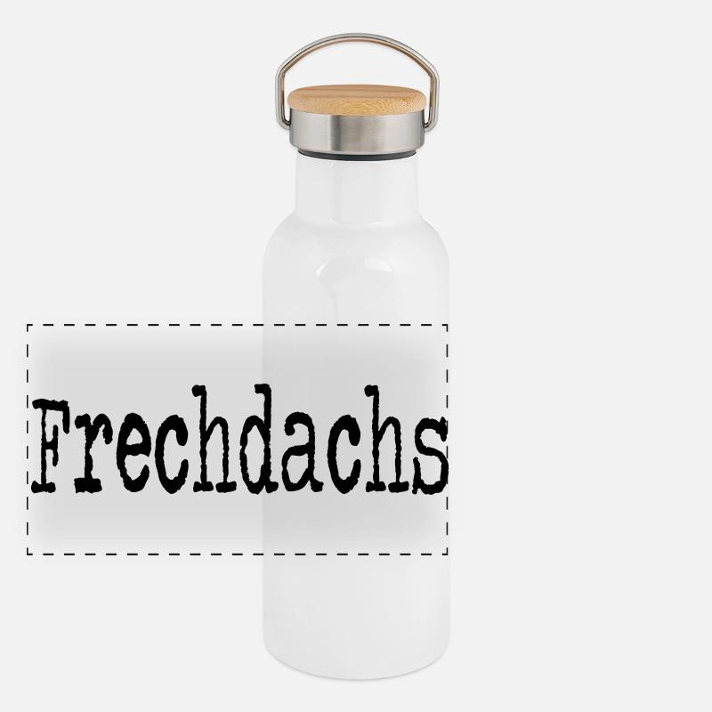 Frechdachs Kind Kleinkind frech Geschenkidee Panorama Thermosflasche mit Bambusdeckel