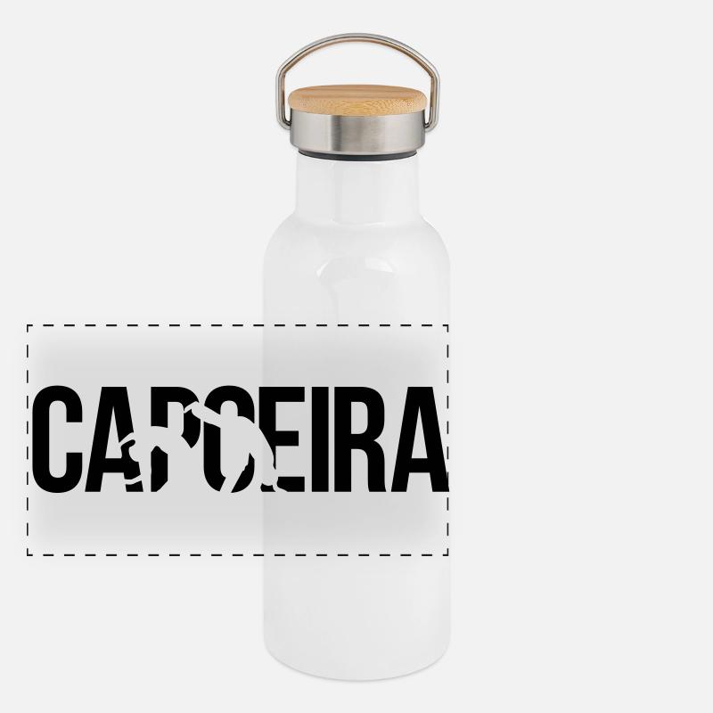 capoeira Panorama Thermosflasche mit Bambusdeckel