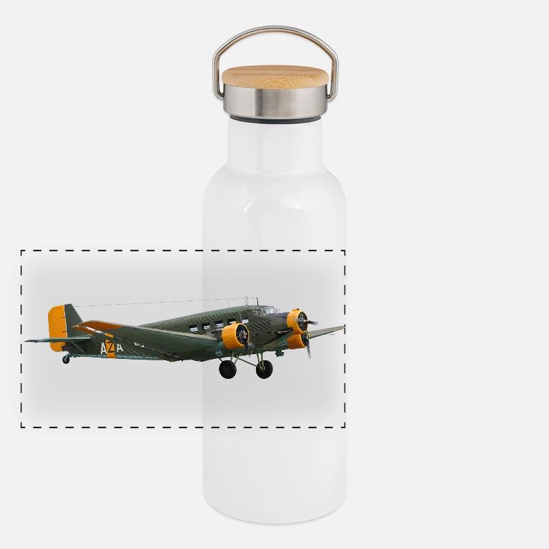 Ju 52 Panorama Thermosflasche mit Bambusdeckel