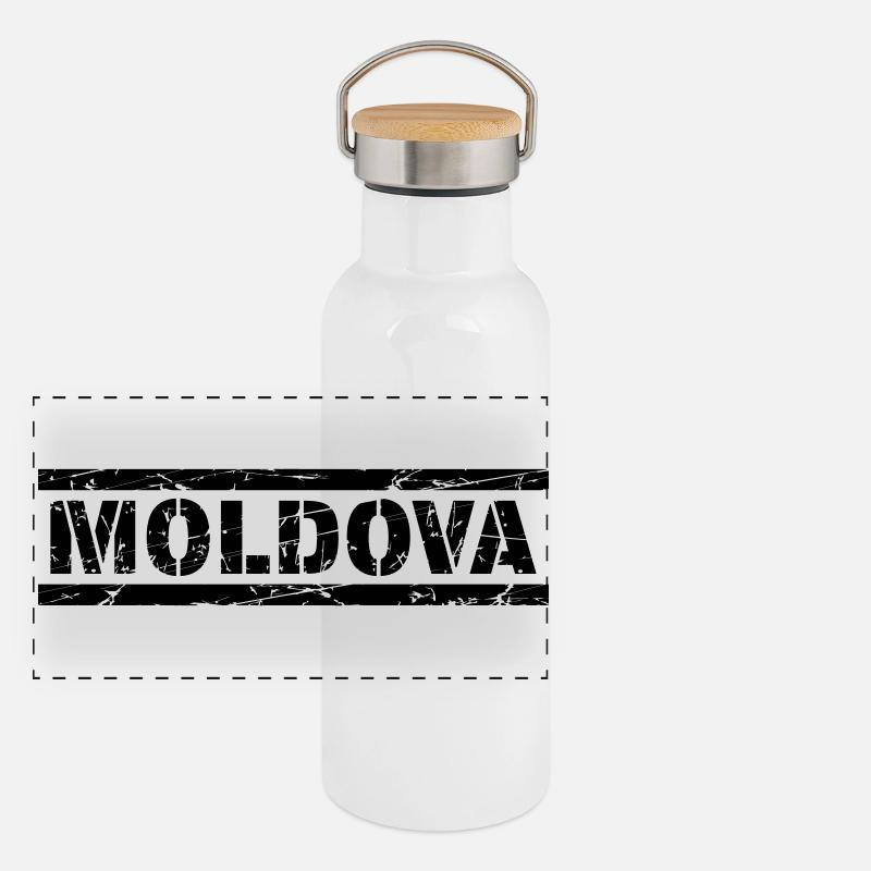 Moldova Panorama Thermosflasche mit Bambusdeckel