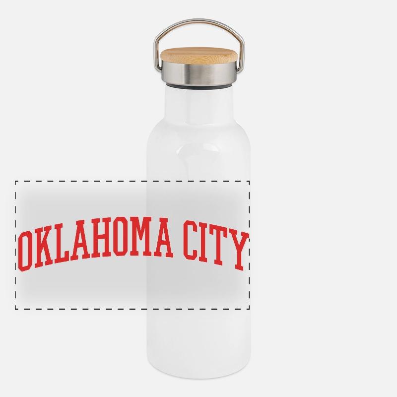 Oklahoma City Panoramic Thermal Bottle with Bamboo Lid