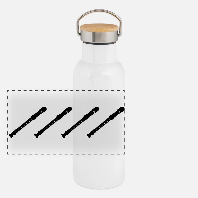 Panorama Thermosflasche mit Bambusdeckel