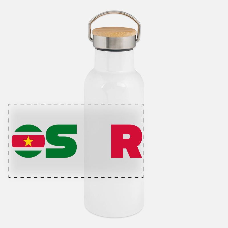 Suriname Gourde isotherme avec bouchon en bambou