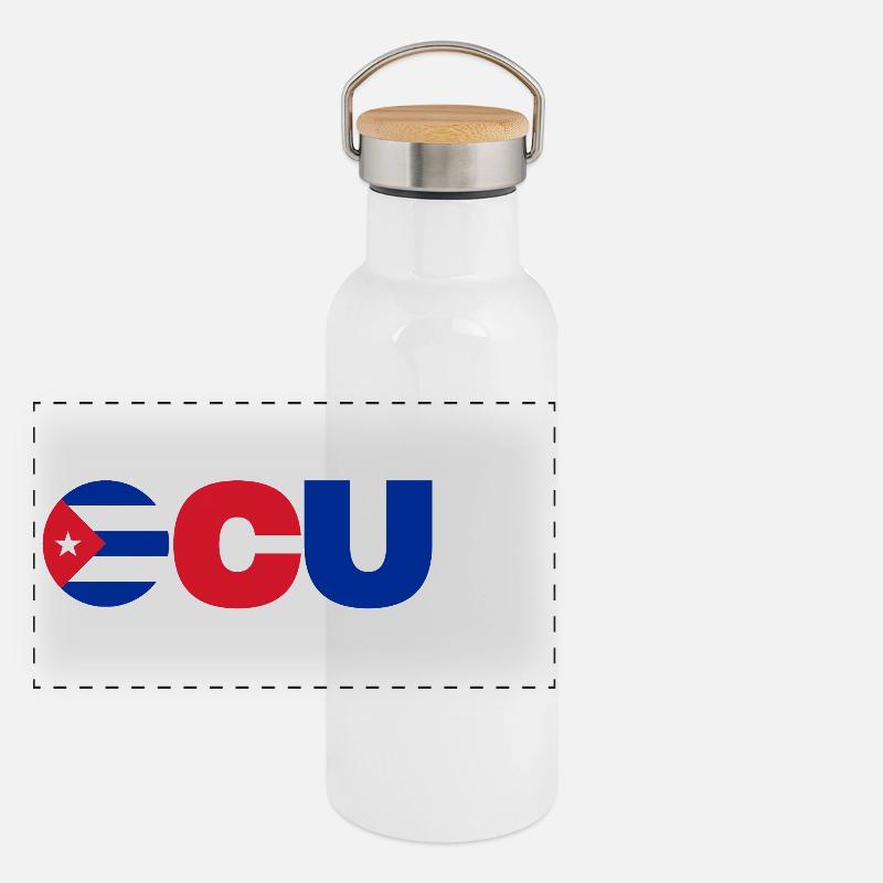 Cuba Panoramic Thermal Bottle with Bamboo Lid