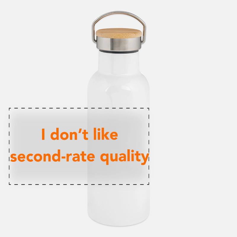 I don't like Panorama Thermosflasche mit Bambusdeckel