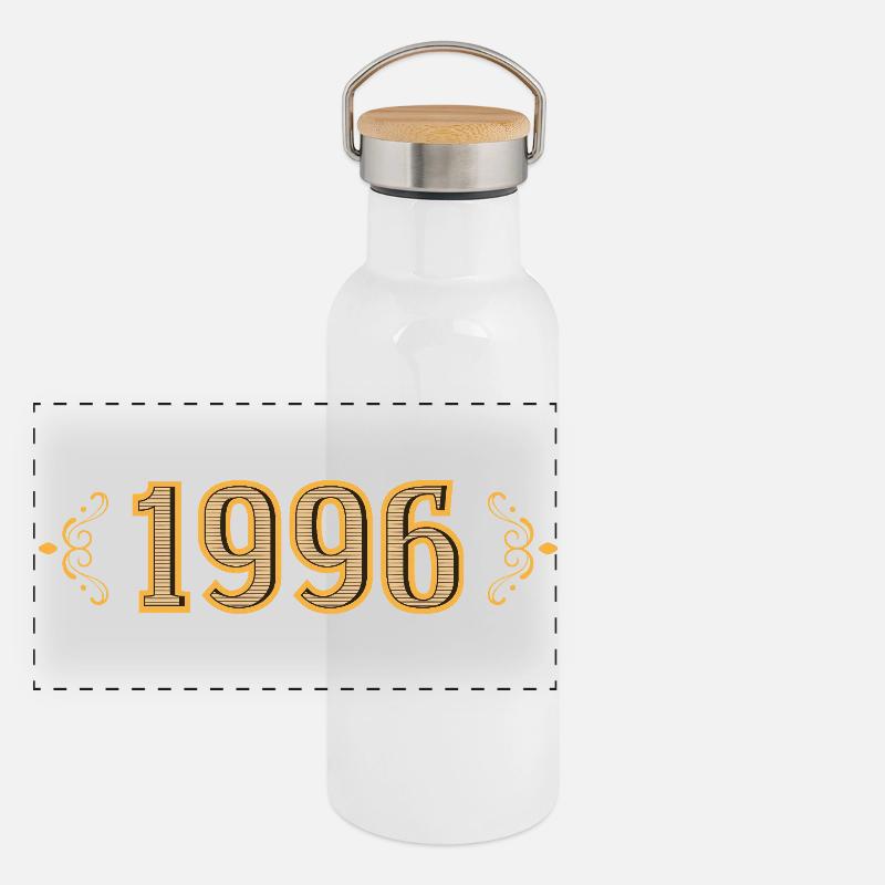 Legende seit 1996 Retro 1996 Panorama Thermosflasche mit Bambusdeckel