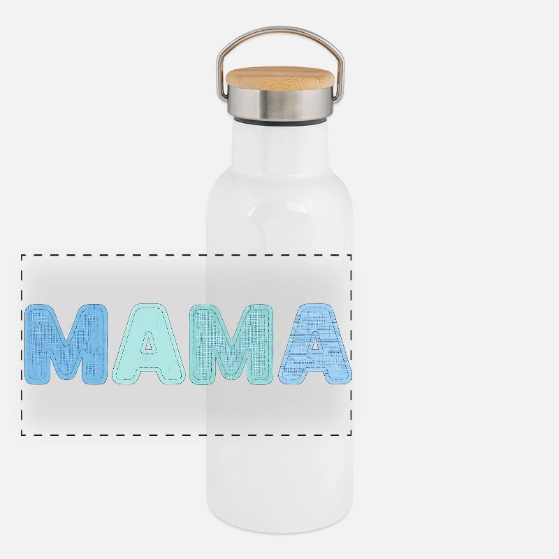 Patchwork Geschenkidee für Mama zum Muttertag Panorama Thermosflasche mit Bambusdeckel