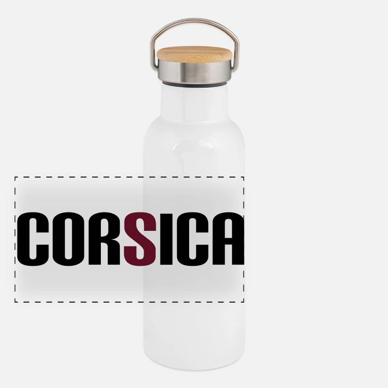 Corsica - Corse Gourde isotherme avec bouchon en bambou