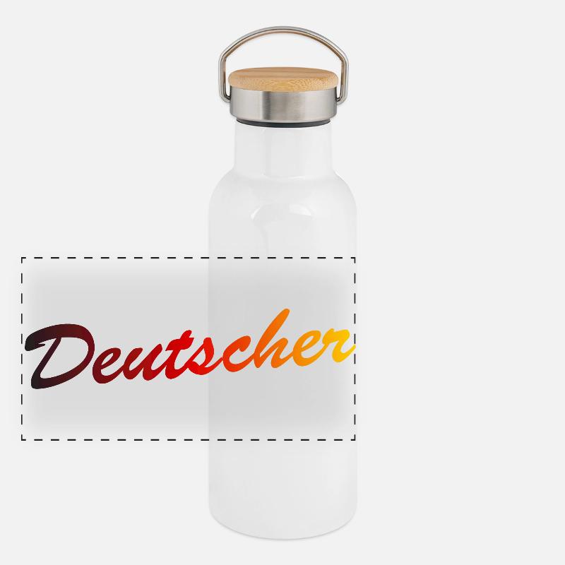 Panorama Thermosflasche mit Bambusdeckel