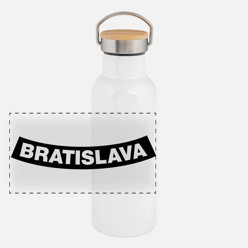 Bratislava ChapterElement 1C (JGA MC-Rocker-Style) Panorama Thermosflasche mit Bambusdeckel