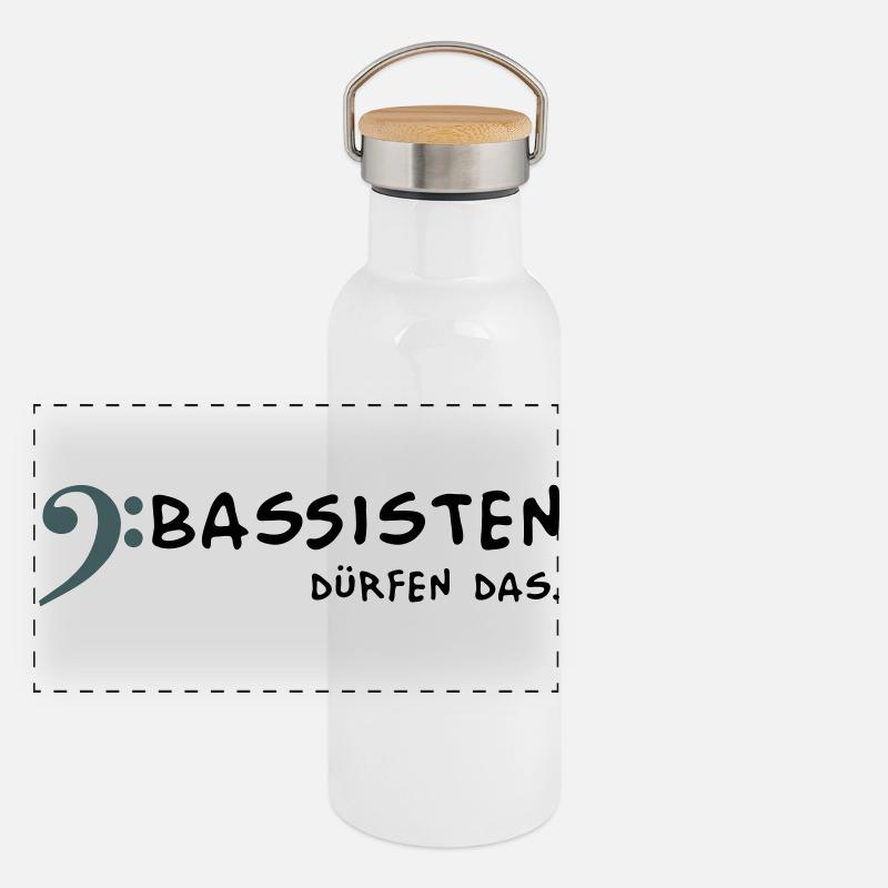 Bassists are allowed to Panoramic Thermal Bottle with Bamboo Lid